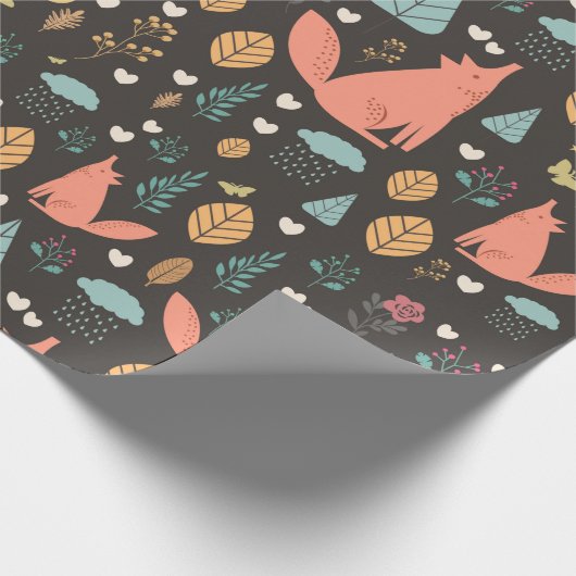 Fox Pattern Cadeaupapier (Hoek)