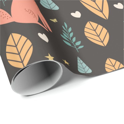 Fox Pattern Cadeaupapier (Rol Hoek)