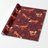 Fox Pattern Cadeaupapier (Uitgerold)
