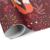 Fox Pattern Cadeaupapier (Rol Hoek)
