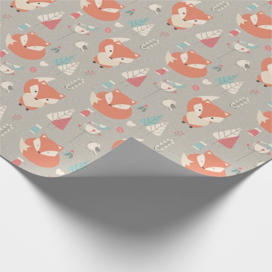 Fox Pattern Cadeaupapier (Hoek)