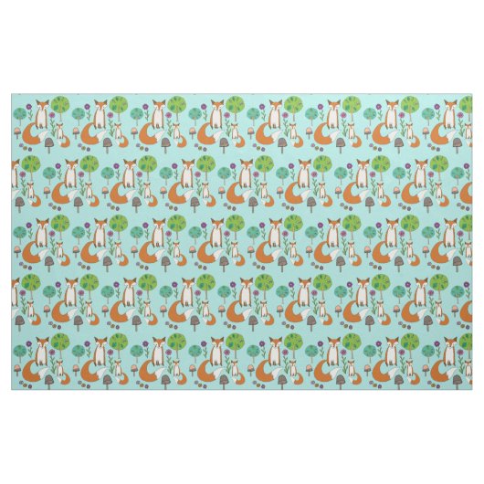 Fox Pattern Stof (Fat Quarter)