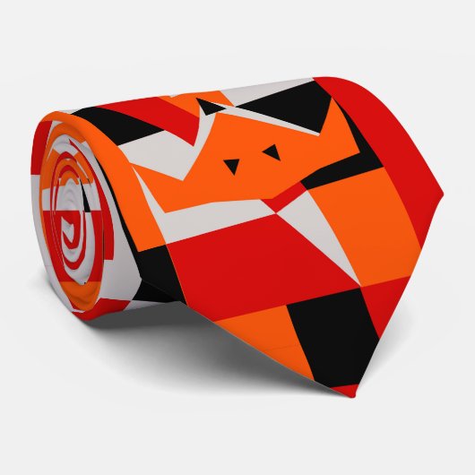 Fox Pattern Stropdas (Opgerold)