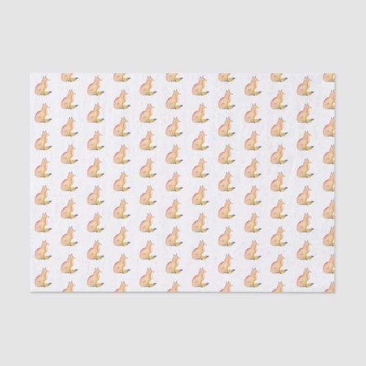 Fox Pattern Wrapping Paper Tissue Tissuepapier (Voorkant)