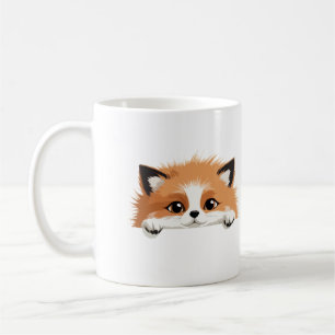 Fox Peeking Schattigee Schattige Funny Animal Cart Koffiemok