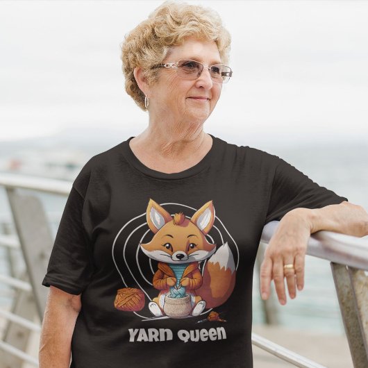 Fox Pensioengeschenken voor Crocheter Moeder Oma T-shirt