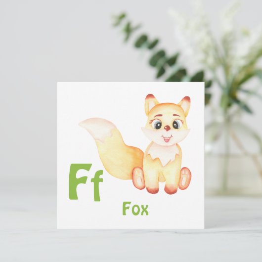 Fox personaliseer ABC: Letter F - Jouw namen toevo (Staand voorkant)