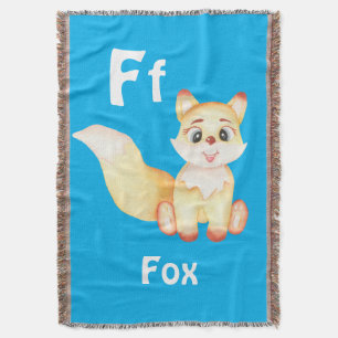 Fox personaliseer ABC: Letter F - Jouw namen toevo Deken