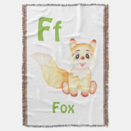 Fox personaliseer ABC: Letter F - Jouw namen toevo Deken