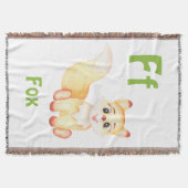 Fox personaliseer ABC: Letter F - Jouw namen toevo Deken (Voorkant)