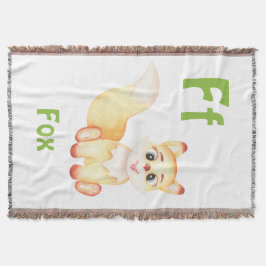 Fox personaliseer ABC: Letter F - Jouw namen toevo Deken