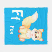 Fox personaliseer ABC: Letter F - Jouw namen toevo Fleece Deken (Voorkant (Horizontaal))
