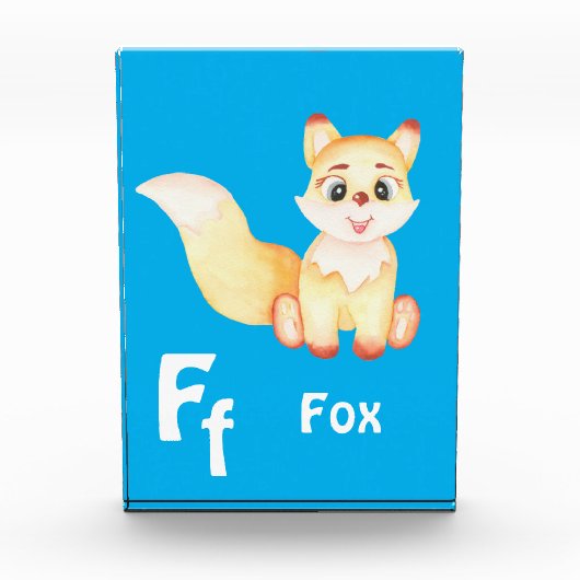 Fox personaliseer ABC: Letter F - Jouw namen toevo Fotoblokken (Voorkant)