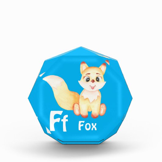 Fox personaliseer ABC: Letter F - Jouw namen toevo Fotoblokken (Voorkant)