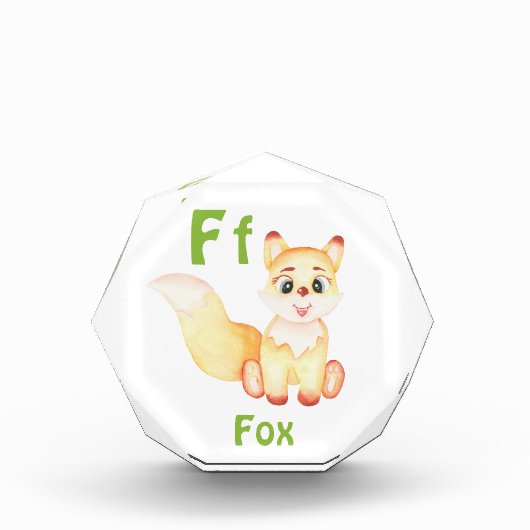 Fox personaliseer ABC: Letter F - Jouw namen toevo Fotoblokken (Voorkant)