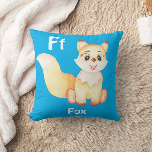 Fox personaliseer ABC: Letter F - Jouw namen toevo Kussen (Deken)