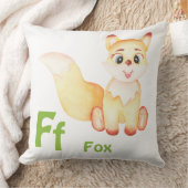 Fox personaliseer ABC: Letter F - Jouw namen toevo Kussen (Deken)