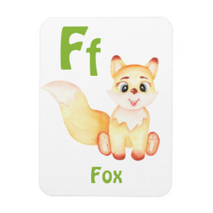 Fox personaliseer ABC: Letter F - Jouw namen toevo Magneet