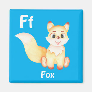 Fox personaliseer ABC: Letter F - Jouw namen toevo Magneet