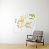 Fox personaliseer ABC: Letter F - Voeg je naam toe Wandkleed (In Situ (horizontaal))