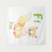 Fox personaliseer ABC: Letter F - Voeg uw naam toe Wandkleed (Voorkant (horizontaal))