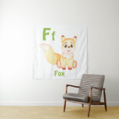 Fox personaliseer ABC: Letter F - Voeg uw naam toe Wandkleed (In situ)