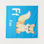 Fox personaliseer ABC: Letter F - Voeg uw naam toe Wandkleed (Voorkant (horizontaal))