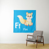 Fox personaliseer ABC: Letter F - Voeg uw naam toe Wandkleed (In situ)