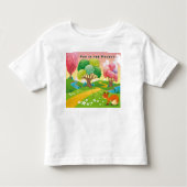 Fox personaliseren in het bos kinder shirts (Voorkant)
