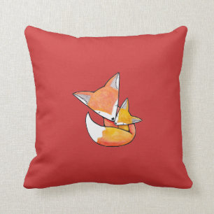 Fox Pillow Woodland mama Fox Cushion Kussen