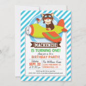 Fox Pilot in Groen & Oranje Vliegtuig; Blauwe Stre Kaart (Voorkant)