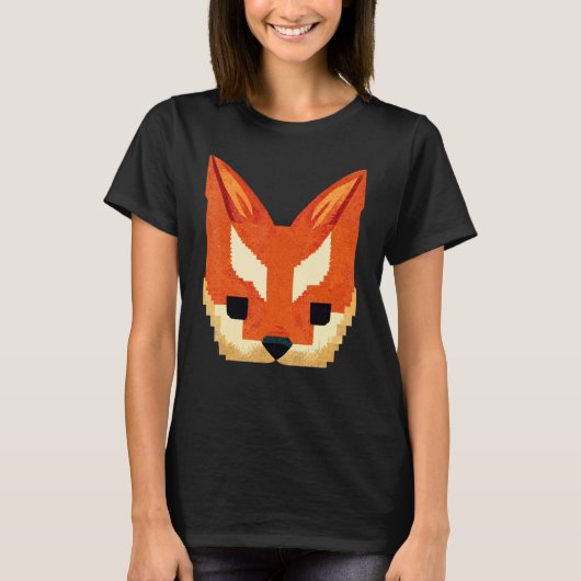 Fox Pixel 8 Bit Retro Video Game T-shirt (Voorkant)