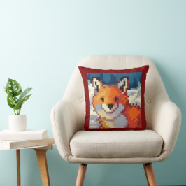 Fox, Pixel Art, pixelart Kussen