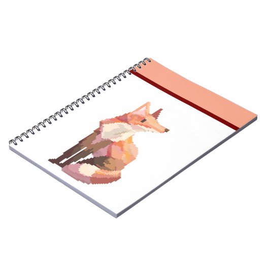 Fox, pixelart, Pixel Art Notitieboek (Linkerzijde)