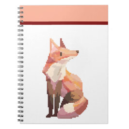 Fox, pixelart, Pixel Art Notitieboek