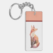 Fox, pixelart, Pixel Art Sleutelhanger (Voorkant Links)