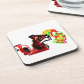 Fox playing now autumn  bier onderzetter (Linkerzijde)