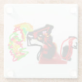 Fox playing now autumn  glazen onderzetter (Achterkant)