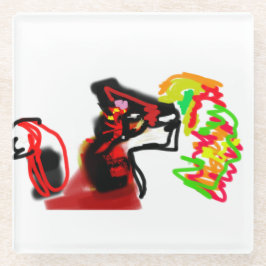 Fox playing now autumn  glazen onderzetter