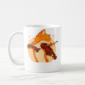 Fox Playing Violin Violinist Music Lover Koffiemok