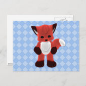 Fox Plushie-Briefkaart voor afspelen Briefkaart (Voorkant / Achterkant)