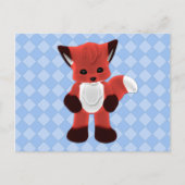 Fox Plushie-Briefkaart voor afspelen Briefkaart (Voorkant)