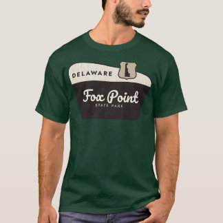 Fox Point State Park Delaware Welkomstbord T-shirt