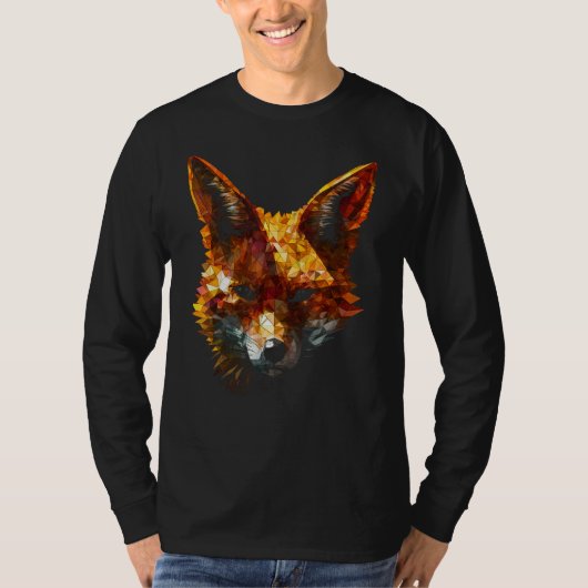 Fox Polygon  Art Animal Fox T-shirt (Voorkant)
