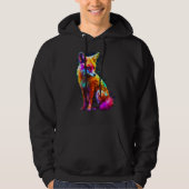 Fox Polygon Colourful  Animal  Animal Fox Hoodie (Voorkant)