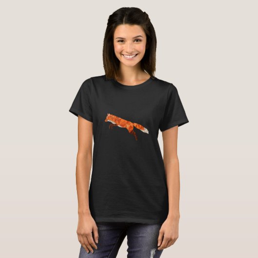Fox polygon hunter hunting  2 t-shirt (Voorkant volledig)