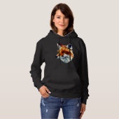 Fox Polygon Wild Animal  Wildlife Zookeeper Geomet Hoodie (Voorkant volledig)