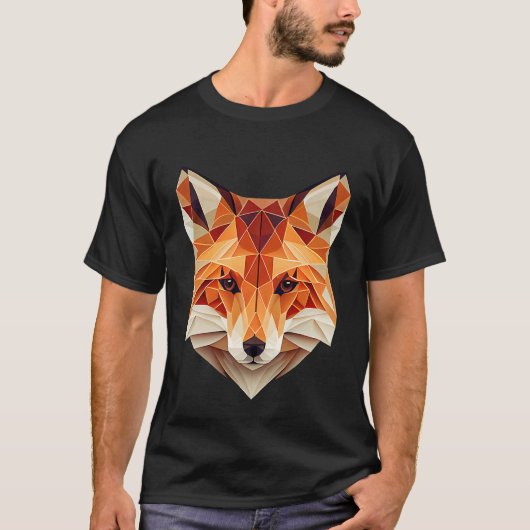 Fox Polygon Wild Animal  Wildlife Zookeeper Geomet T-shirt (Voorkant)