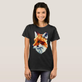 Fox Polygon Wild Animal  Wildlife Zookeeper Geomet T-shirt (Voorkant volledig)