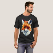 Fox Polygon Wild Animal  Wildlife Zookeeper Geomet T-shirt (Voorkant volledig)